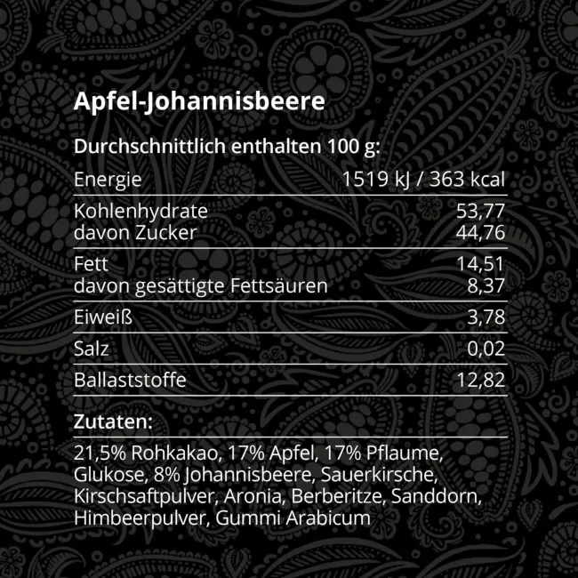 Takamanda Kakao Apfel-Johannisbeere Pearls 60 g